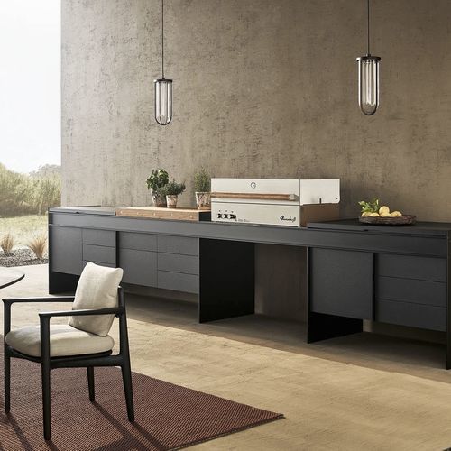 Cozinha para ambiente externo - LAND  - Poliform - contemporânea / em aço / em alumínio