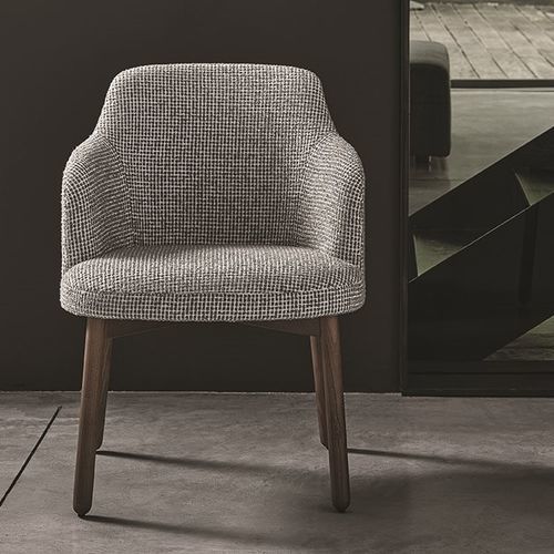 Cadeira contemporânea - ABBY - Porada - para ambiente interno / em tecido / com base metálica