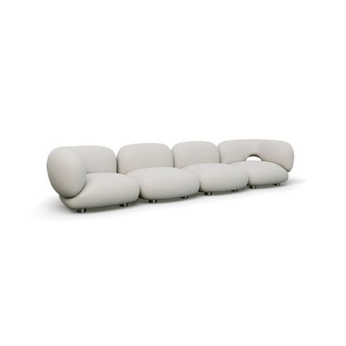 Sofá modular - Blow - Rossi di Albizzate - contemporâneo / em tecido / modular