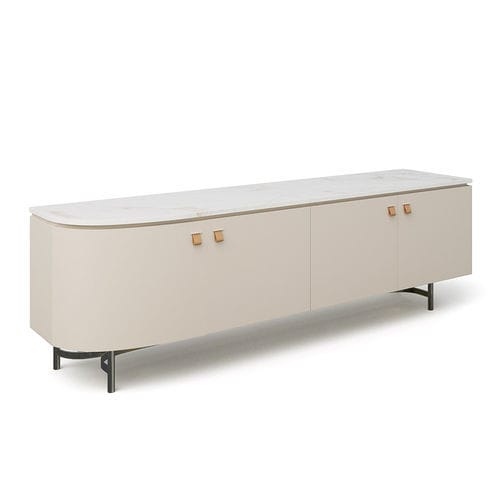 Buffet aparador contemporâneo - Diodoro Madia - Rossi di Albizzate - metálico / em madeira / em mármore