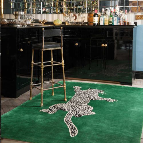 Tapete contemporâneo - CLIMBING LEOPARD - The Rug Company - estampado / em seda / retangular