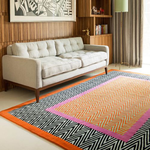 Tapete contemporâneo - HERRINGBONE - The Rug Company - listrado / em lã tibetana / retangular