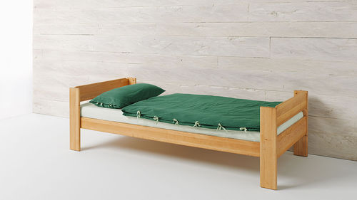 Cama de solteiro - OWL - TEAM 7 - contemporânea / infantil / em madeira