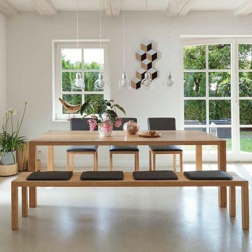 Mesa de jantar contemporânea - LOFT - TEAM 7 - em carvalho / em nogueira / em faia