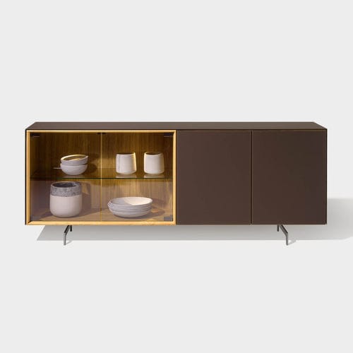 Buffet aparador contemporâneo - CUBUS - TEAM 7 - em carvalho / em vidro / com prateleiras