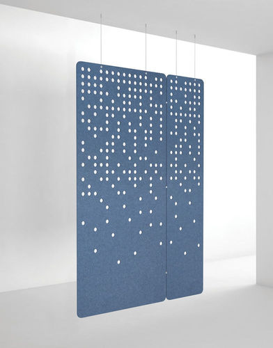 Painel acústico suspenso - Hush Screen - 3Form - para divisória de ambientes / em feltro / retangular