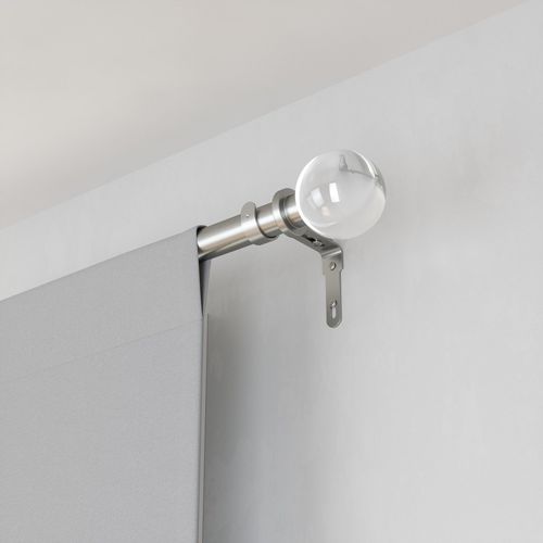 Varão para cortinas em aço - LEONA - Umbra - em acrílico / para janela