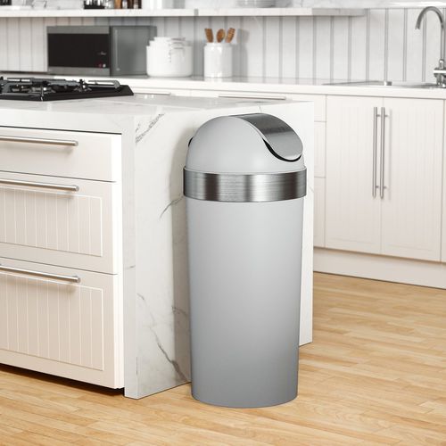 Lixeira para cozinha - VENTI  - Umbra - em polipropileno / com tampa basculante / para ambiente interno