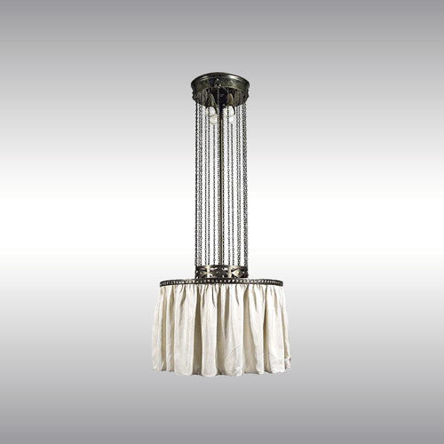 Lustre clássico - 21208 - Woka Lamps Vienna - em latão / em seda / para lâmpada incandescente