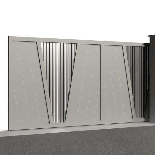Portão de correr - Tr&eacute;sor AMETHYSTE C029 - Gates-Creations - direito / para lado esquerdo / em alumínio