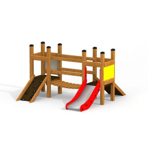 Estrutura lúdica para parque infantil - MINI   - Lars Laj - em aço inoxidável / em madeira / em compensado