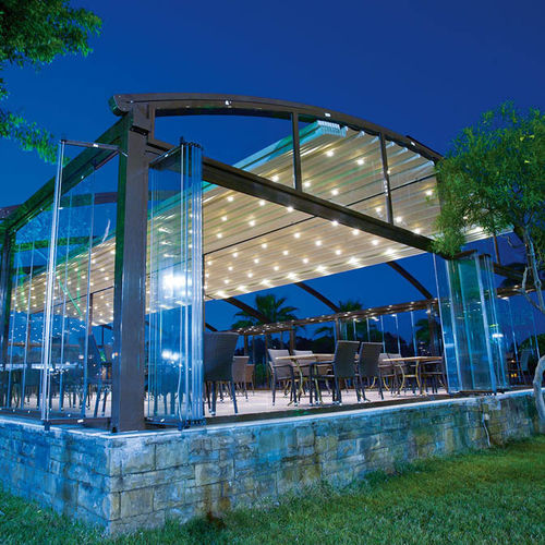 Cobertura para entrada - SPECIAL - Designer shade solutions - para estabelecimento do setor terciário / para varanda / metálica
