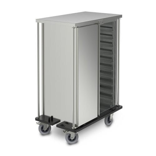 Carrinho para tabuleiros de refeição - 0162812 - HUPFER - para cozinha profissional / de transporte / em aço inoxidável