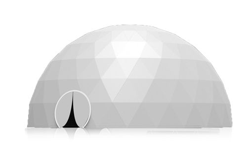Domo em aço - 12M - Shelter Dome - em PVC / curvo / transparente