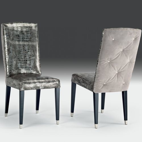Cadeira de sala de jantar contemporânea - DIVA - Stone International - para ambiente interno / em tecido / em couro