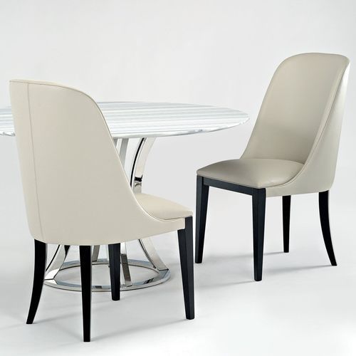 Cadeira de sala de jantar contemporânea - FLAVIA - Stone International - para ambiente interno / em couro / com base em Wenge