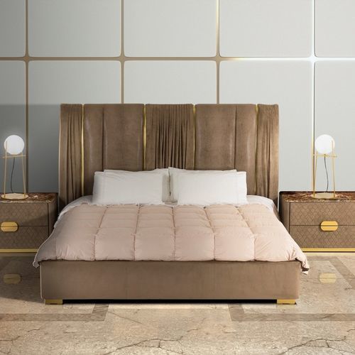 Cama king size - WALDORF - Stone International - queen size / contemporânea / estofada