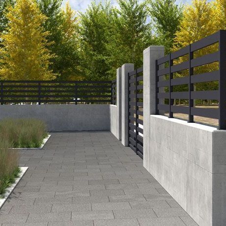 Cerca em painéis - HORIZON 100 - Dlimity - para jardim / residencial / para ambientes profissionais