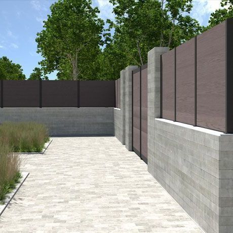 Cerca residencial - NATURE ZERO - Dlimity - para ambientes profissionais / em alumínio / reta