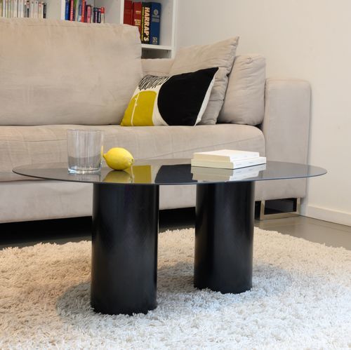 Mesa de centro contemporânea - Bijoux Diamant - Epsilon Composite - em aço pintado / com base em mármore / com base em fibra de carbono