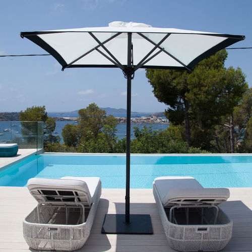 Ombrelone quadrado - G&G Italia Designer Furniture - central / em alumínio / em tecido