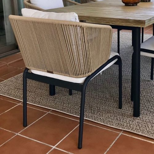 Cadeira de sala de jantar contemporânea - STELLA - G&G Italia Designer Furniture - para ambiente externo / em alumínio / em tecido