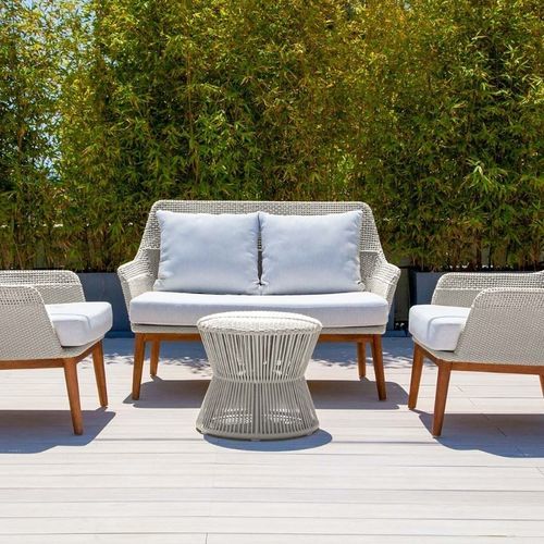 Sofá contemporâneo - TIVOLI - G&G Italia Designer Furniture - para ambiente externo / em tecido resistente à água / em corda
