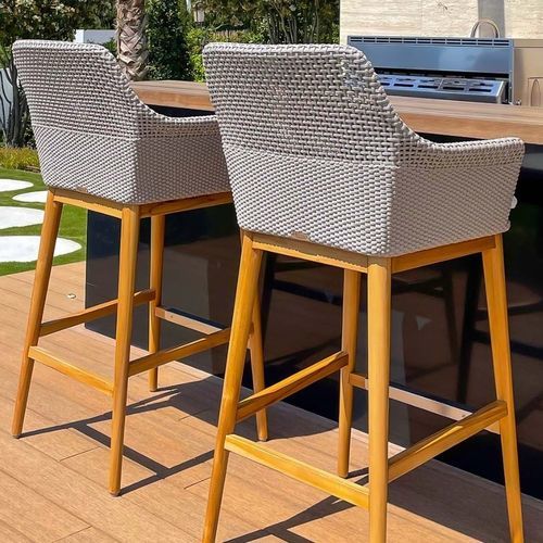Banqueta alta contemporânea - TIVOLI - G&G Italia Designer Furniture - em espuma de poliuretano / em tecido / em tecido resistente à água
