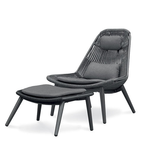 Poltrona contemporânea - COMO LOUNGE CHAIR - GRATTONI S.R.L. - em tecido / em poliéster / em alumínio