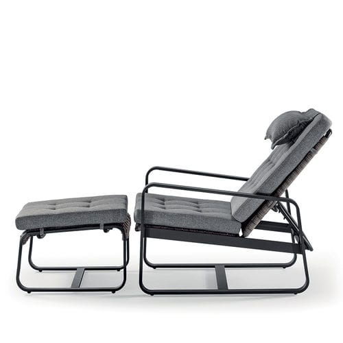 Poltrona de descanso contemporânea - CAPRI RELAX - GRATTONI S.R.L. - em tecido acrílico / em alumínio / em corda