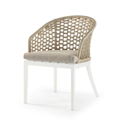 Cadeira contemporânea - KOS ARMCHAIR - GRATTONI S.R.L. - para ambiente externo / em borracha / em corda