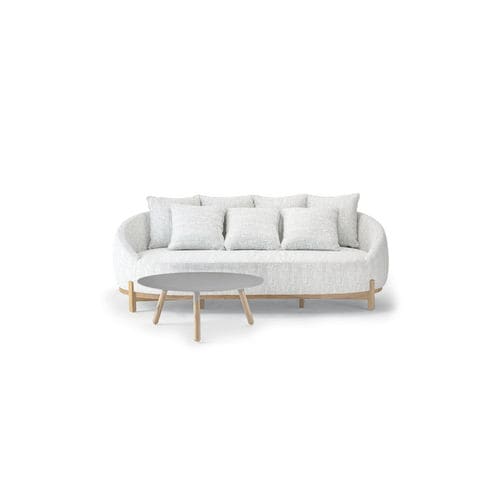 Conjunto de jardim contemporâneo - MOON - GRATTONI S.R.L. - em alumínio / em teca / em tecido acrílico