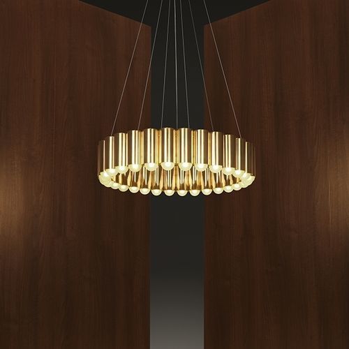 Lustre contemporâneo - CAROUSEL - Lee Broom - em vidro / em aço / tubular
