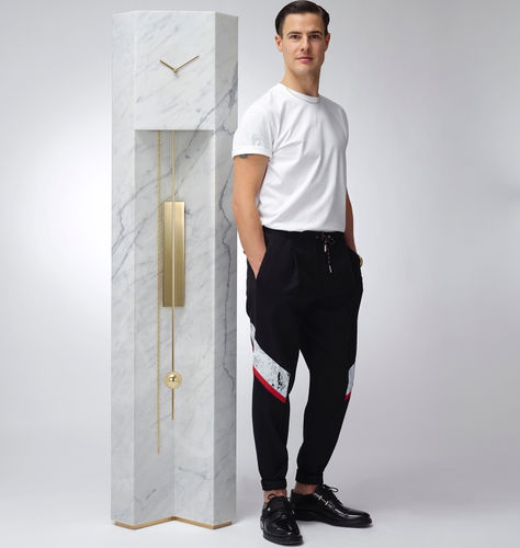 Relógio contemporâneo - TIME MACHINE - Lee Broom - de piso / analógico / em latão