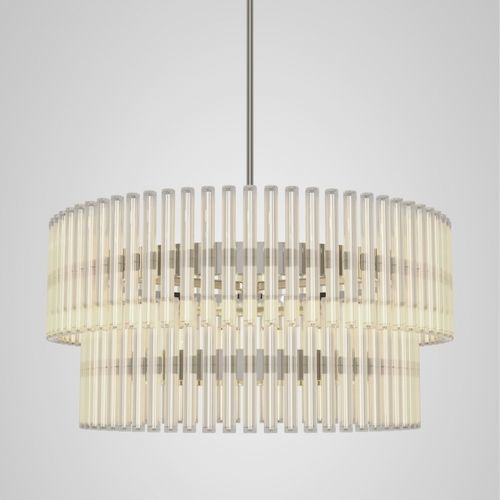 Lustre contemporâneo - AURORA 2 TIER XXL - Lee Broom - em vidro / em aço inoxidável / tubular