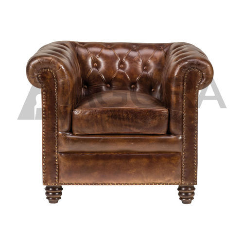 Poltrona Chesterfield - ART. 1259-0000 series - AGORA' SRL - em couro / em madeira maciça / feita à mão