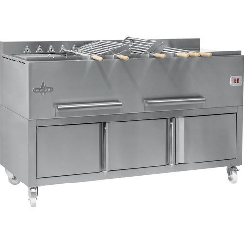 Grelhador a carvão - Churrasco - ROASTER - de bancada / profissional / com assador