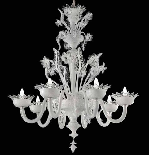 Lustre clássico - SCHUMANN - Wave Murano Glass srl - em vidro de Murano / em vidro soprado / para 3 lâmpadas
