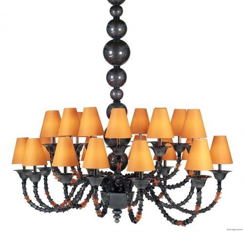 Lustre clássico - SILVER SPROUT - Wave Murano Glass srl - em vidro de Murano / em vidro soprado / de fibra de vidro