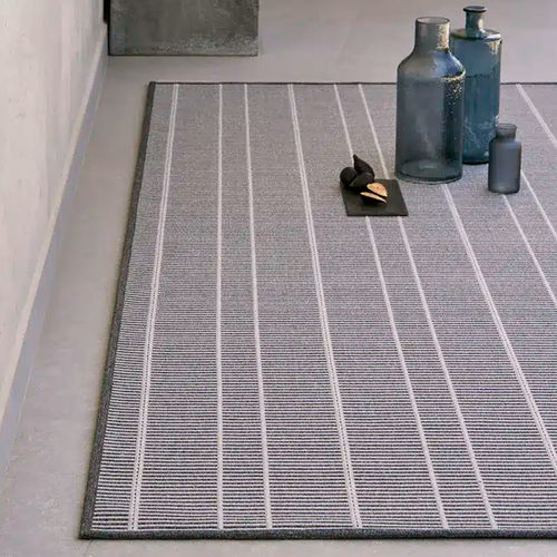 Tapete contemporâneo - LYRA IRON LINEN - Rols Carpets - listrado / em PET / retangular
