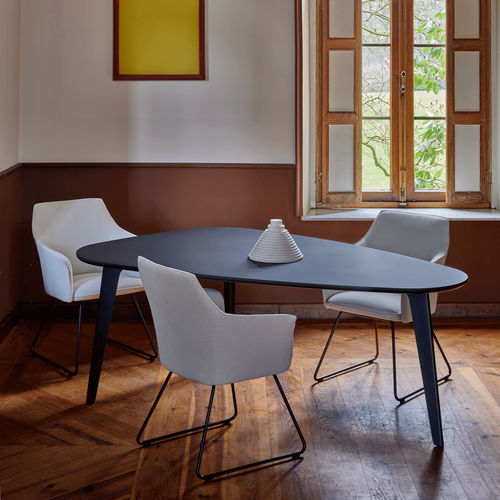 Mesa de jantar contemporânea - Bondi - Leolux Global bv - em carvalho / em nogueira / em cerâmica