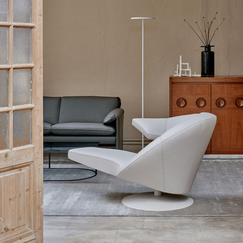 Chaise longue contemporânea - Parabolica - Leolux Global bv - em tecido / em couro / em alumínio