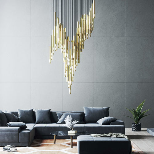 Lustre contemporâneo - SYMPHONY - Sans Souci s r.o. - em cristal / metálico / para 11 lâmpadas