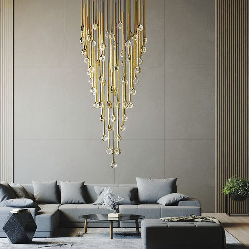 Lustre contemporâneo - EYELET - Sans Souci s r.o. - em cristal / para 15 lâmpadas / da linha comercial