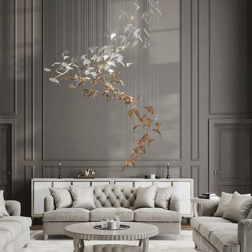 Lustre contemporâneo - FLYING LEAVES - Sans Souci s r.o. - em cristal / metálico / da linha comercial
