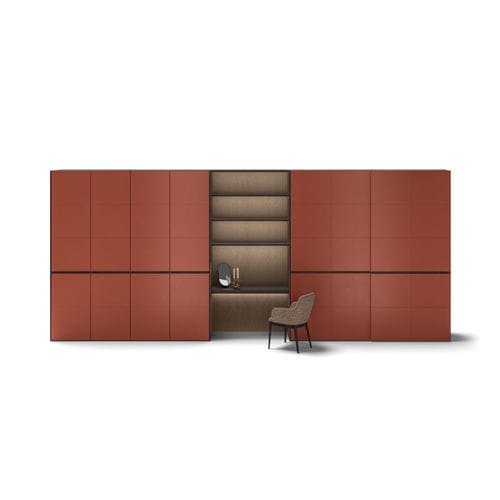 Guarda-roupa modular - POLO - Kico srl - contemporâneo / em couro / com portas de abrir