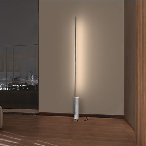 Luminária de piso - T.O - Pablo Designs - em alumínio / em PMMA / em mármore