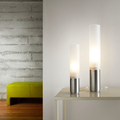 Luminária de mesa - ELISE - Pablo Designs - em alumínio escovado / em vidro fosco / em acrílico