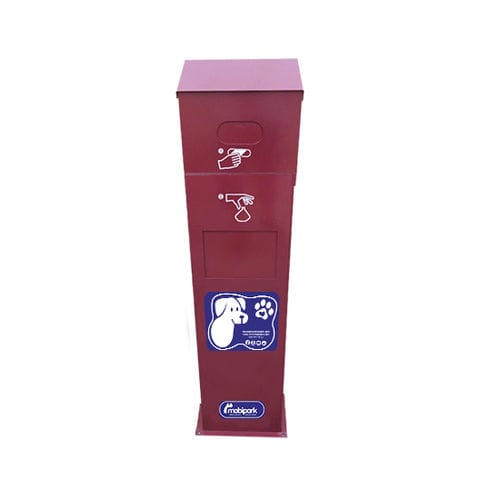 Dispensador de sacos coletores de fezes de cão de piso - ZON02H - mobipark - para espaço público / em aço inoxidável / em aço
