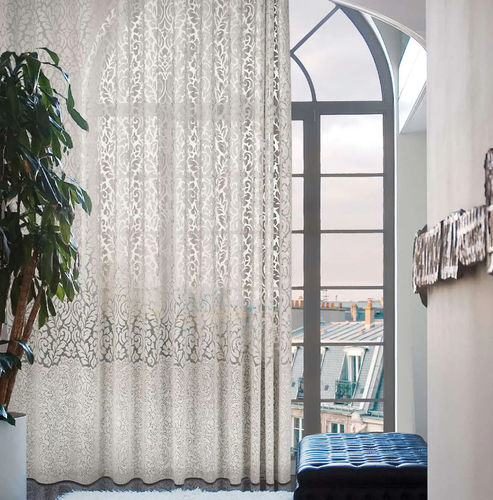 Cortina de voile com padrão floral - ENIGMA - Ciesse Tendaggi srl - em viscose / em poliéster / lavável